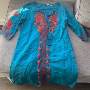Soft Surroundings teal cover up, size small.